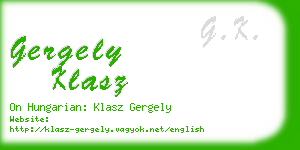 gergely klasz business card